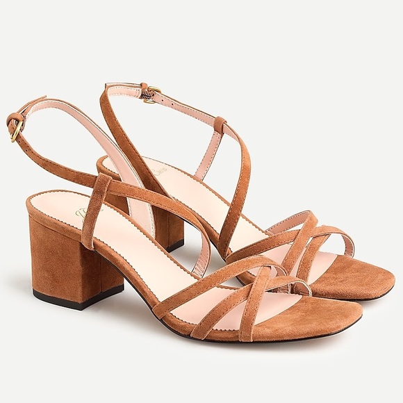 J. Crew Shoes - 🆕J. Crew Odette Tan Suede Strappy Sandals